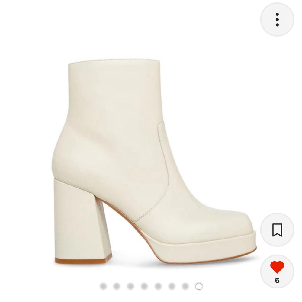 Steve Madden Enzo platform booties in bone, Size 7.5